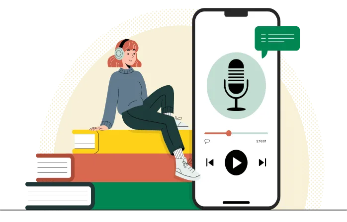 Audiobook production process illustration